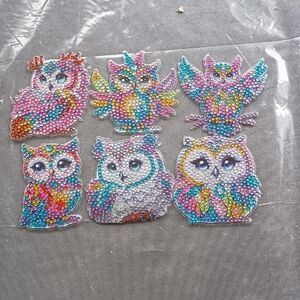 Colorful Owl Embellishments